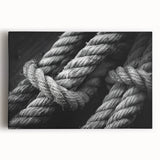 Black and white photo of a sailboat on stretched canvas, ideal for kitchen wall art.