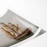 Extra large rolled print featuring a grayscale ship design, suitable for classy bathroom wall art.