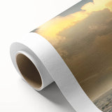 Art deco style poster of a vintage ship, rendered in muted blues and greys on rolled canvas, suitable for nursery wall art.