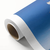 Art deco style poster of a vintage ship, rendered in muted blue and grey tones on rolled canvas, ideal for nursery wall art.