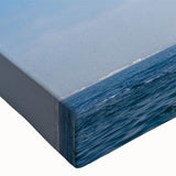 Black and white landscape art painting of a ship on a stretched canvas, suitable for bedroom wall art.