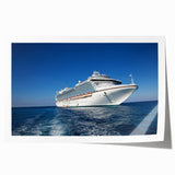 Extra large wall art featuring a detailed ship illustration on a rolled print, set in muted earth tones.