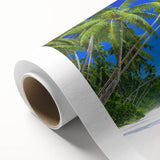 Art deco style poster of a vintage ship, rendered in muted blue and gray tones on rolled canvas, ideal for nursery wall art.