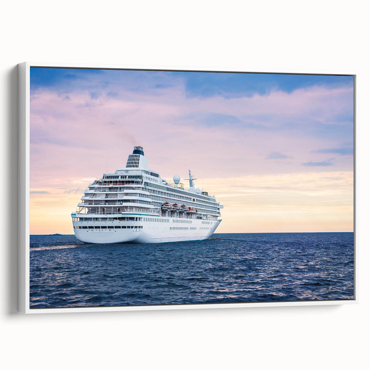 Framed canvas depicting a vintage-style landscape with boats in muted black and gray tones, ideal for bedroom wall art.