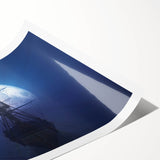 Extra large wall art featuring a line art of flowers in soft pastel shades on a rolled canvas.