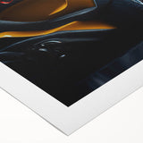 Art deco poster featuring a collection of vintage race cars in monochrome, printed on rolled canvas.