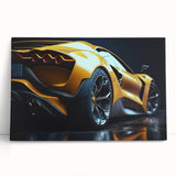 Black and white photo of race cars on stretched canvas, ideal for kitchen wall art or bedroom.