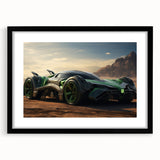 Abstract art print featuring race cars in vibrant, colorful hues on a textured, extra large canvas.