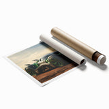 Extra large rolled print featuring a dynamic car race scene, ideal for adding energy to a living room wall.