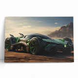 Black and white photo of race cars in motion on stretched canvas, ideal for kitchen wall art or bedroom ambiance.