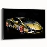 Black and white wall art of a vintage sports car on framed canvas, suitable for bedroom decor.