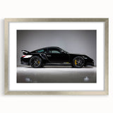 Textured art of abstract sports car in silver and gray tones on framed canvas, ideal for bedroom art.