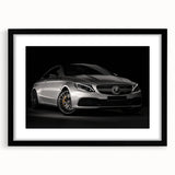 Abstract art print of colorful, textured sports cars on a large canvas, ideal for living room wall decor.