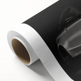 Art deco poster of vintage sports cars in muted colors on rolled canvas, ideal for nursery wall art or dining room decor.