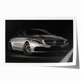 Rolled print of a sports car in vibrant red and black tones, suitable for art wall dining room decor.