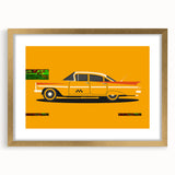 Extra large abstract art print of a sports car, rendered in textured gray and black tones on a framed canvas.