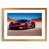 Extra large framed wall art of abstract sports cars in textured gold and black tones, ideal for living room decor.