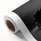 Art deco style poster of a vintage car in monochrome shades, rolled canvas format, suitable for nursery wall art.