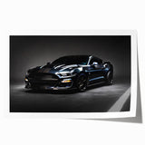 Rolled print of a sleek sports car in monochrome shades, ideal for art wall dining room.
