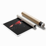 Extra large rolled print featuring a collection of sports cars in various colors, suitable for large living room wall art.