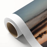 Art deco poster of a vintage car in monochrome shades on rolled canvas, ideal for nursery wall art.