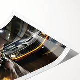 Extra large wall art featuring a minimalist line art depiction of flowers in monochrome, printed on a rolled canvas.