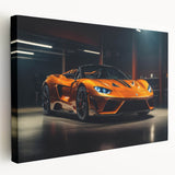 Side view of a sports car in monochrome tones on a stretched canvas, suited for kitchen wall art.