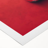 Art deco poster of a vintage sports car in monochrome shades, printed on rolled canvas, suitable for dining room decor.