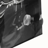 Large abstract wall art featuring a mid-century modernist design of sport cars, in acrylic glass.