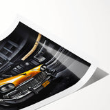 Extra large wall art featuring line art flowers in muted tones on a rolled canvas, suitable for large living room decor.