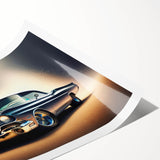 Extra large wall art featuring a line art design of vintage cars in neutral tones, ideal for large living room decor.