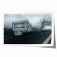 Rolled print of a caravan in soft pastel shades, suitable as art wall dining room decor.