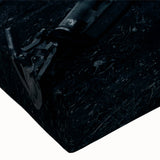 Black and white landscape art painting of a caravan on stretched canvas, ideal for bedroom wall art.