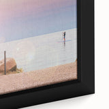 Framed canvas of a black textured caravan with colorful detailing, ideal for extra large wall art in a living room.