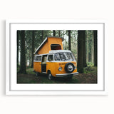 Abstract caravan design in textured gray tones on a large framed canvas, ideal for living room decor.