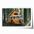 Extra large rolled print featuring a caravan in soft pastel shades, ideal for art wall dining room.