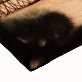 Black and white landscape art painting on stretched canvas featuring a caravan in a desert, ideal for bedroom wall decor.