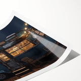 Extra large wall art featuring line art flowers on a rolled print, with soft pastel shades.