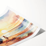 Extra large wall art featuring line art flowers in subtle earth tones on a rolled print.