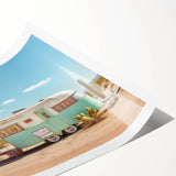 Extra large rolled print featuring line art flowers in neutral tones, ideal for large living room wall decor.