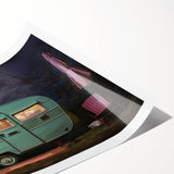 Extra large wall art featuring line art flowers on a rolled print, using muted earth tones.