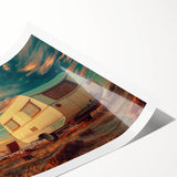 Extra large rolled print featuring line art flowers in muted tones, ideal for large living room wall art.