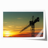 Extra large rolled print featuring a detailed illustration of vintage transportation equipment in muted earth tones.