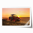 Extra large wall art featuring a detailed illustration of construction equipment, printed on rolled canvas.