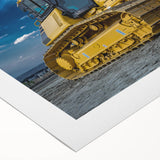 Art deco poster of a vintage car in monochrome shades, printed on rolled canvas, suitable for dining room wall art.