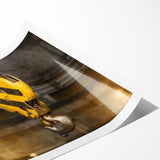 Extra large wall art featuring line art flowers in black on white, rolled print format, suitable for large living room decor.