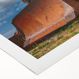 Art deco poster of vintage cars in monochrome, printed on rolled canvas, suitable for dining room wall.