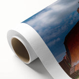 Art deco poster of colorful vintage cars on a rolled canvas, suitable for nursery wall art.