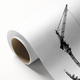 Art deco style poster featuring pastel-colored vintage cars on rolled canvas, ideal for nursery wall art.