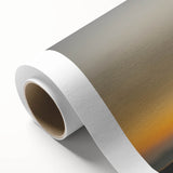 Art deco poster of stylized vehicles in muted blue and gray tones on rolled canvas, ideal for nursery wall art.